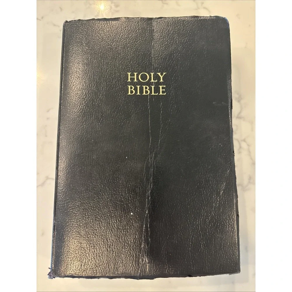 Holy Bible King Authorized James Version Red Letter 2003 Nelson Black Leather
